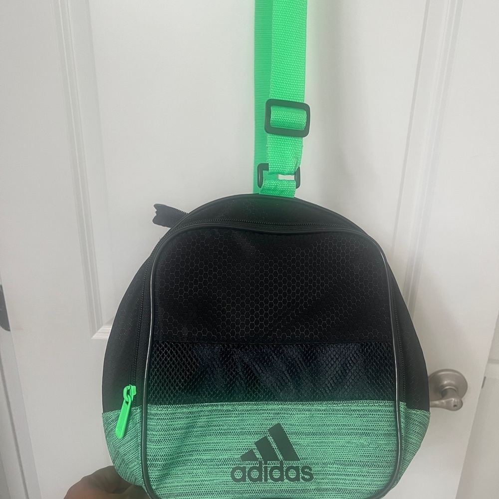 Adidas Black Duffel Bag with Neon Green Accents - Picture 6 of 6